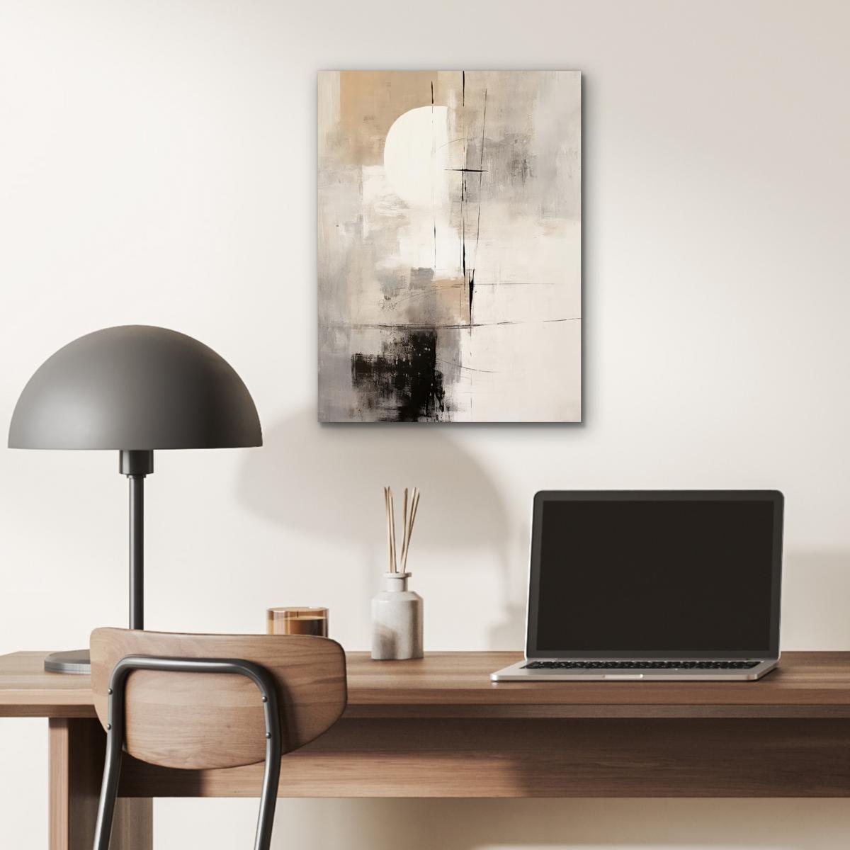 METALLBILD Abstrakt - Kunst - Grau 30x40 cm - Hellgrau, Metall (30/40cm) - MuchoWow