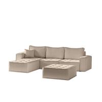 ECKSOFA Sande In Alpine - Hellbraun, Holzwerkstoff/Textil (292/192cm) - Fun Möbel
