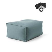 OUTDOOR POUF mit Hülle Der Ruhestifter - Blau, Textil (60/35/50cm) - Mokebo
