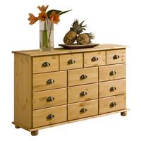 APOTHEKERKOMMODE COLMAR gebeizt/gewachst - Kieferfarben, Holz (117/73/35cm) - IDIMEX