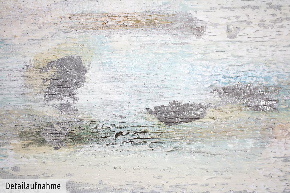 ACRYLBILD HANDGEMALT 120/80 cm - Silberfarben/Grau, Holz/Textil (120/80cm) - KUNSTLOFT