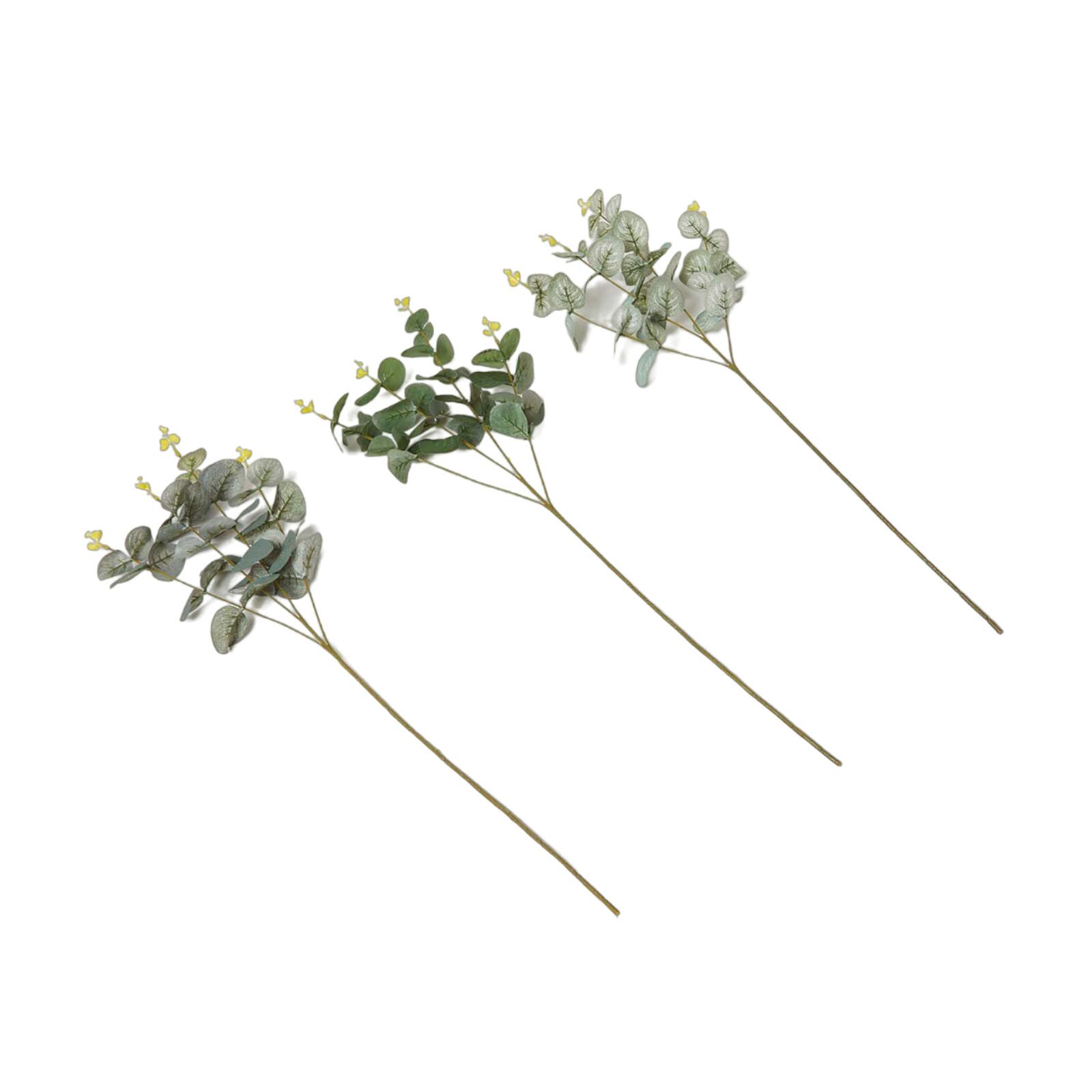 KUNSTZWEIGE Eukalyptus 3er-Set, langstielig 68 cm - Grün, Kunststoff (68cm) - Homescapes