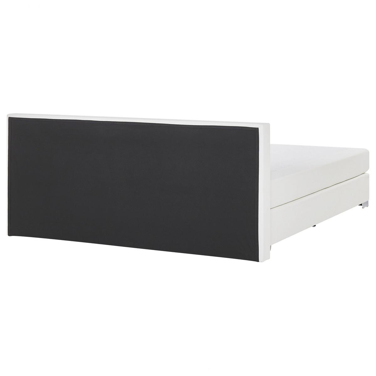 BOXSPRINGBETT 180/200cm Weiß President - Weiß, Kunststoff/Textil (180/200cm) - Beliani