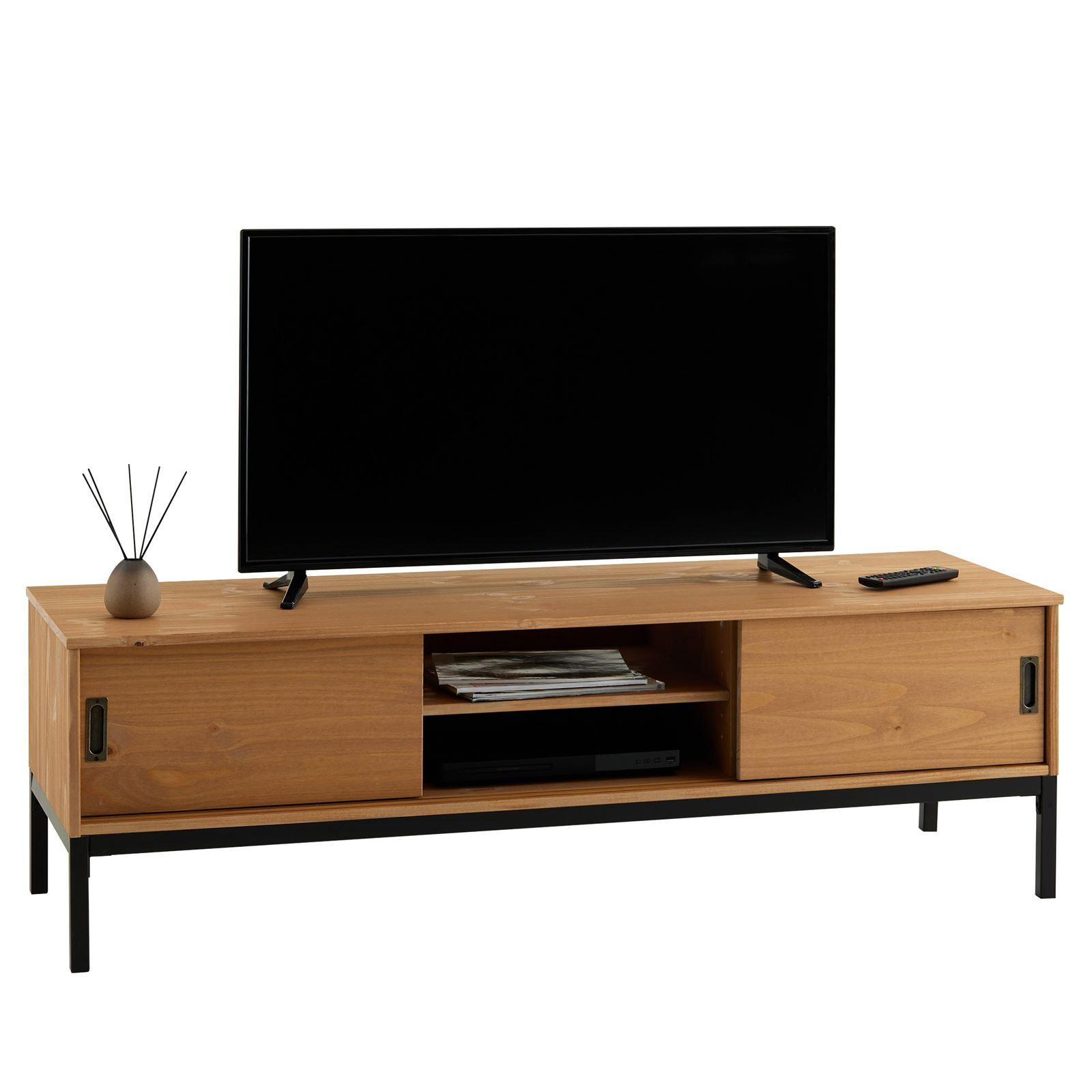 LOWBOARD SELMA - Hellbraun, Holz (145/47/47cm) - IDIMEX