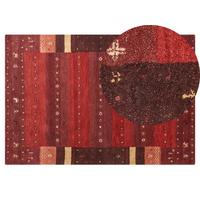 KURZFLOR-GABBEH Sinanli 200/140 cm - Rot, Textil (140/200cm) - Beliani