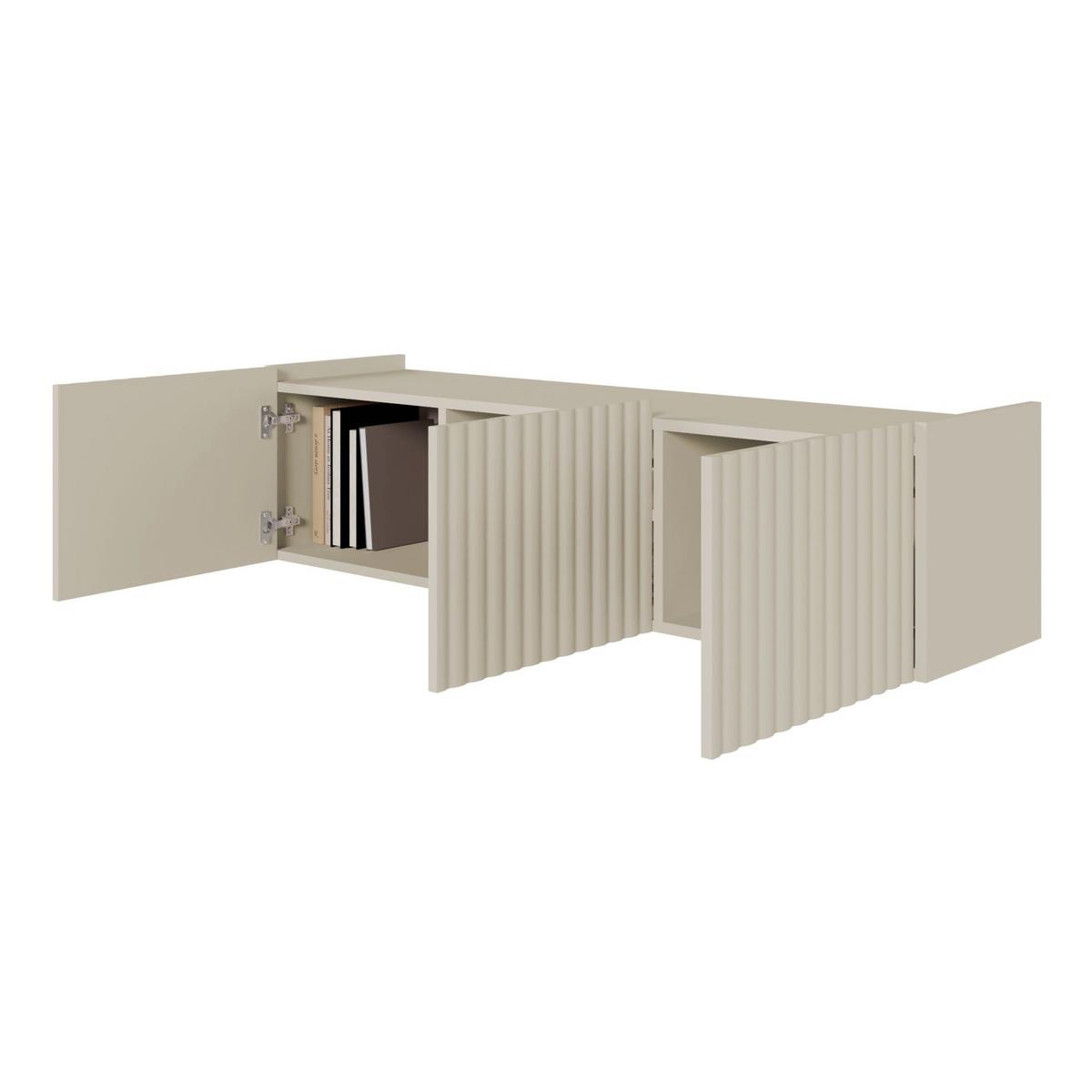 TV-HÄNGEBOARD Fiorra Greige 144 cm - Kaschmir, Holzwerkstoff (144/49/38.3cm) - Selsey