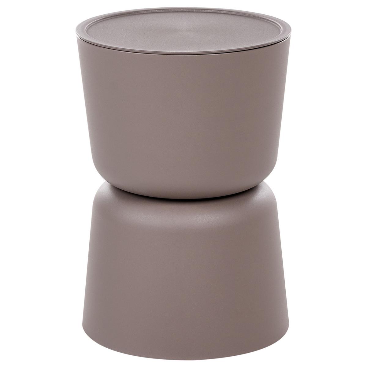 BEISTELLTISCH 2er-Set 32/40 cm Braun Beige - Beige/Braun, Kunststoff (32/32/46cm) - Beliani