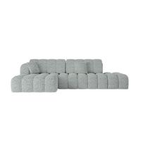 ECKSOFA mit Schlaffunktion Ottomane Links OLEA-L2 321x164x75 Grün Tissu - Smaragdgrün/Schwarz, Holzwerkstoff/Kunststoff (321/164cm) - ALTDECOR