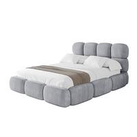 POLSTERBETT mit Bettkasten und Lattenrost, Bett mit Matratze H3/H4 - NOMA 180x200 Hellgrau - Hellgrau, Holzwerkstoff/Textil (180/200cm) - ALTDECOR