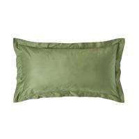 BIO-KISSENBEZUG Satin mit Stehsaum, Fadendichte 400 - Grün, Textil (50/90cm) - Homescapes