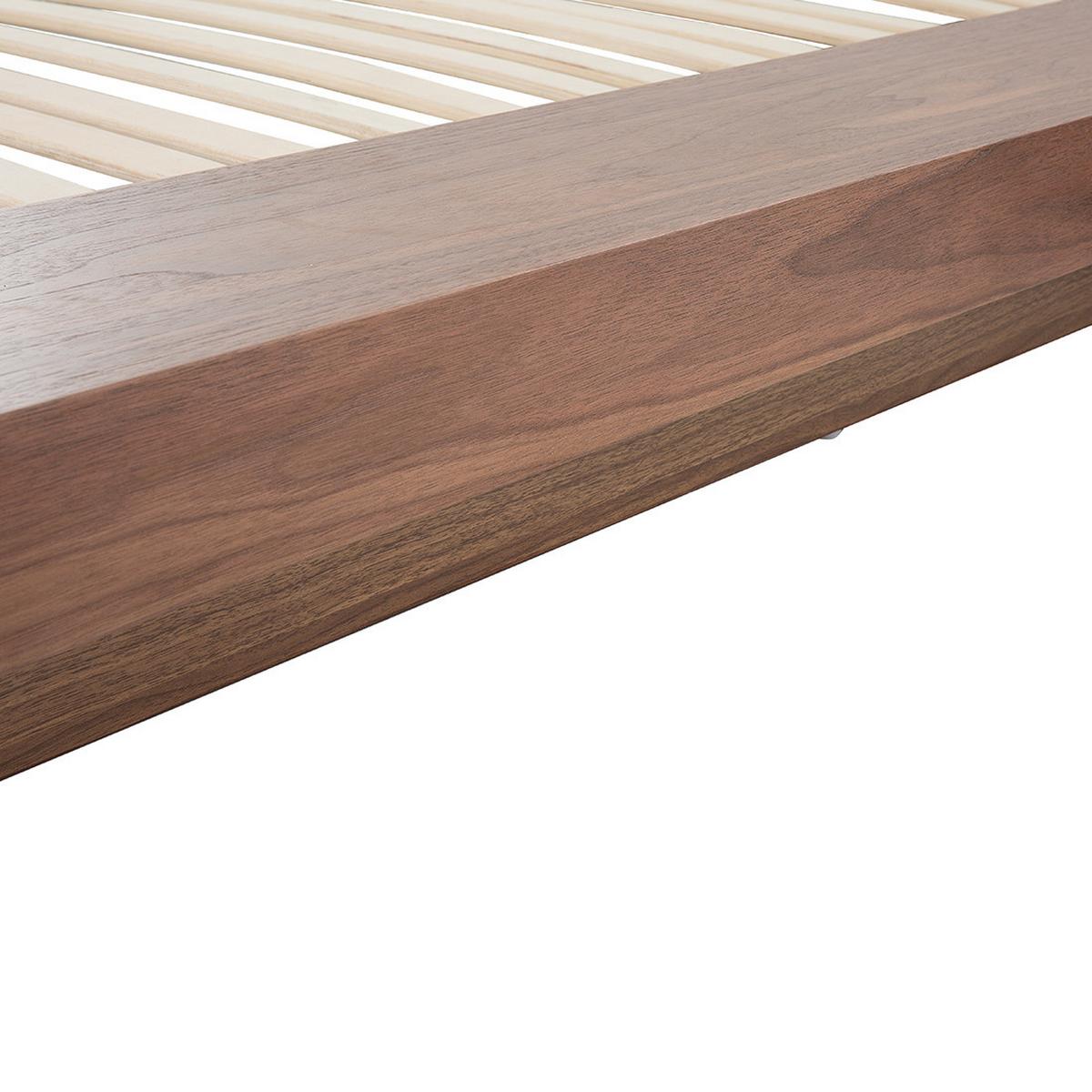 BETT mit Lattenrost 180x200 cm Heller Holzfarbton Zen - Hellbraun, Holzwerkstoff (180/200cm) - Beliani