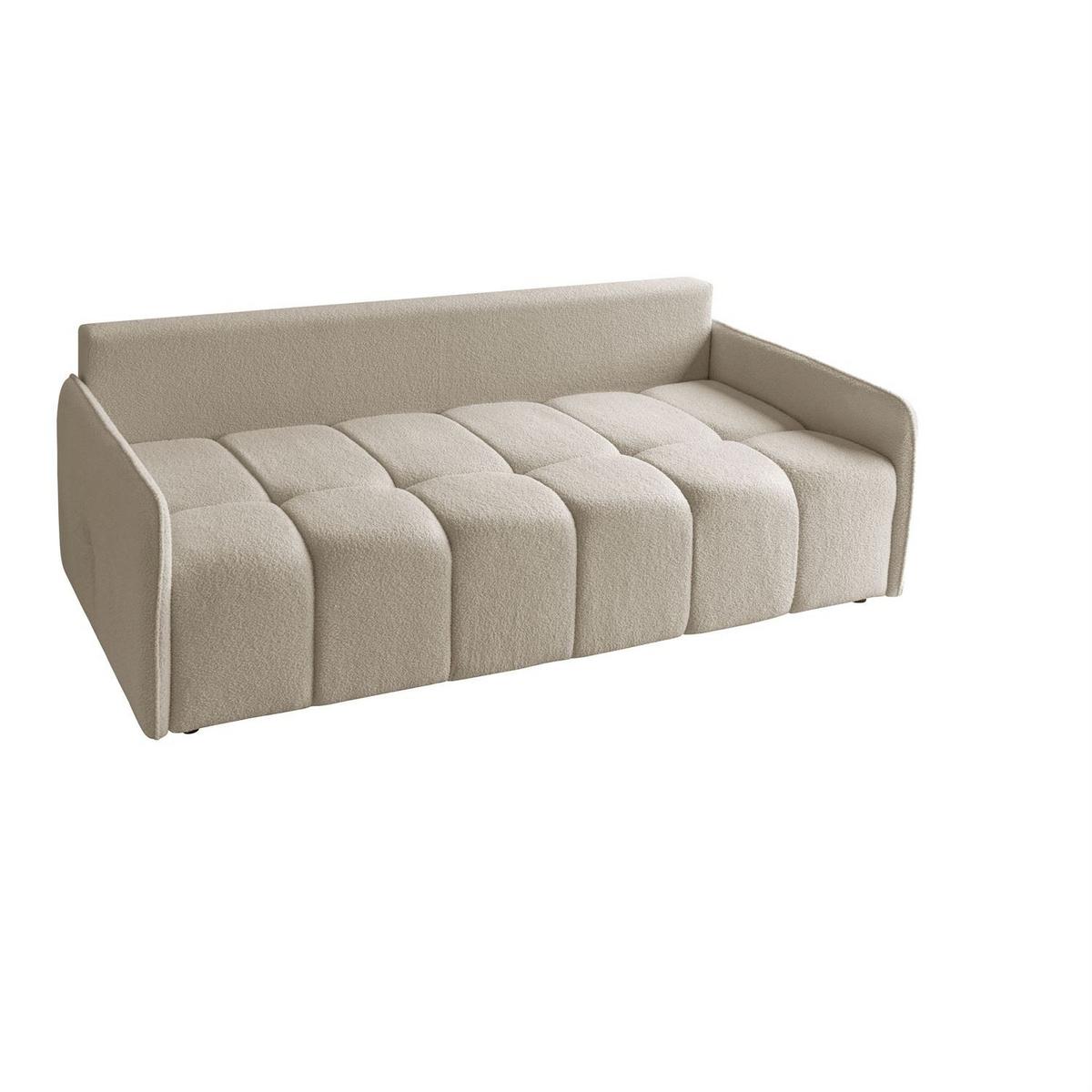SCHLAFSOFA Morena, zweisitzig, mit Schlaffunktion, Quelle 03 - Creme, Textil (207/90/90cm) - Lookway