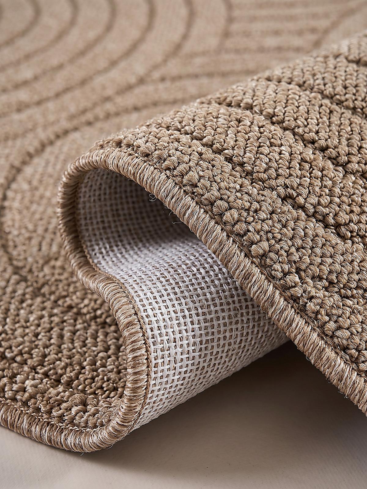 FLACHWEBTEPPICH Geometrisch TOCE Polypropylen Natur 160 x 220 cm - Beige, Textil (160/220cm) - KADIMA DESIGN