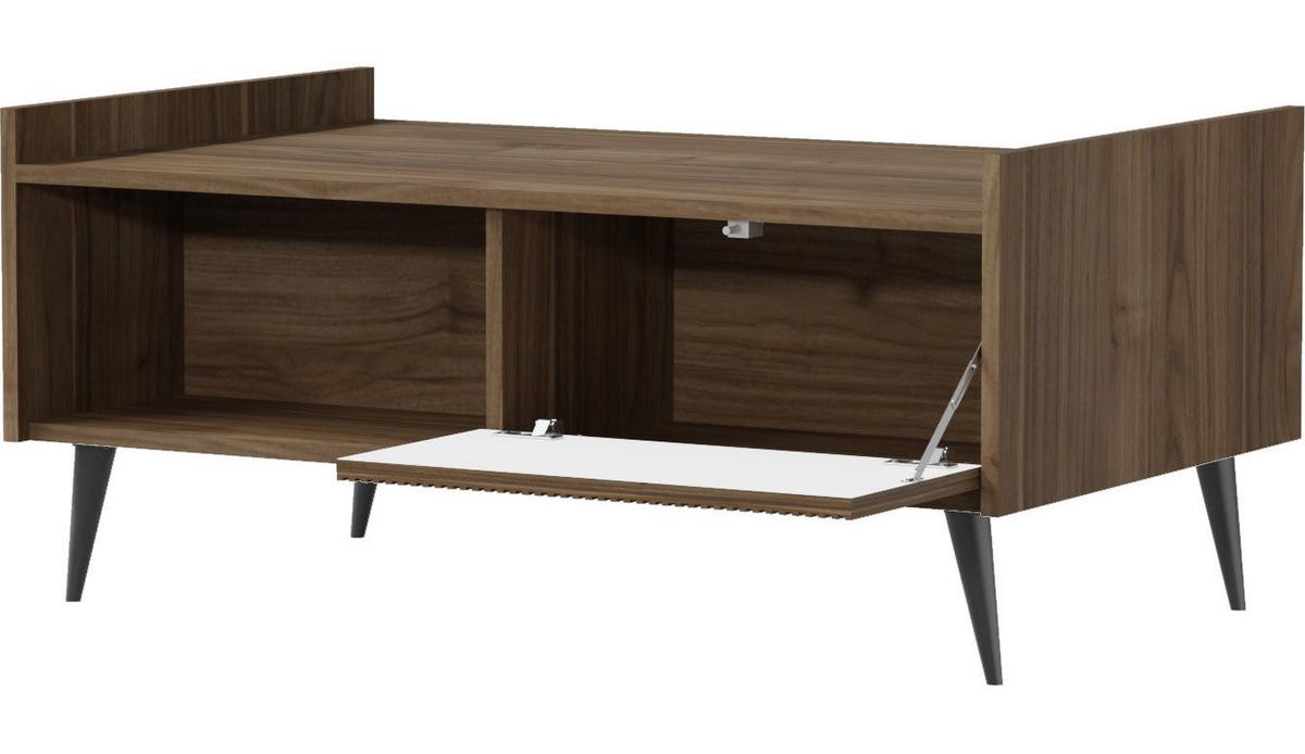 COUCHTISCH Arysa Beige Cashmere 100/45/60 cm - Kaschmir/Beige, Holzwerkstoff/Metall (60/100/45cm) - WFL GROUP
