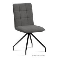 ESSZIMMERSTUHL (4er-Set) Devera 47x91x60 Schwarz/Grau - Schwarz/Grau, Kunststoff (60/91/47cm) - 58aufmkessel