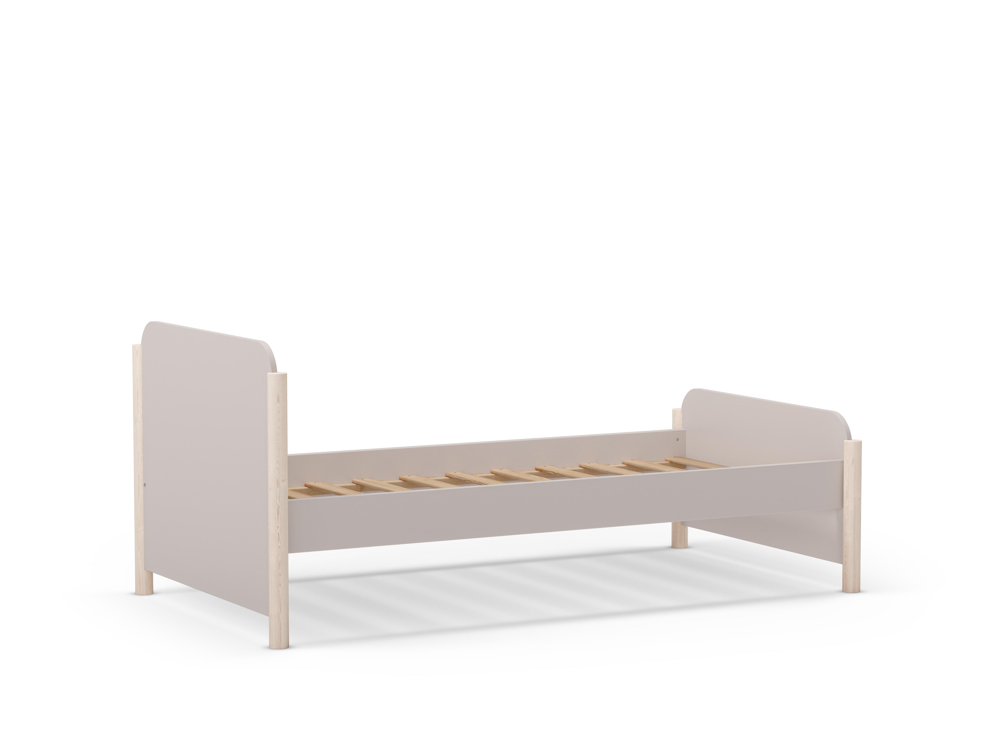 BETT Enola Beige 199/107.2/70 cm - Beige, Holz (190/90cm) - Calicosy
