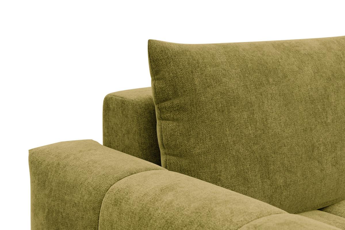 ECKSOFA VERONA 3-Sitzer rechts, Khaki - Schwarz/Grün, Holz/Textil (224/173cm) - Courtois Laville
