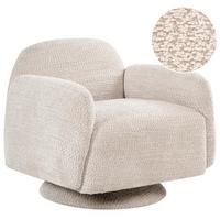DREHSESSEL Stoff Beige Aapua - Beige, Textil (82/74/72cm) - Beliani