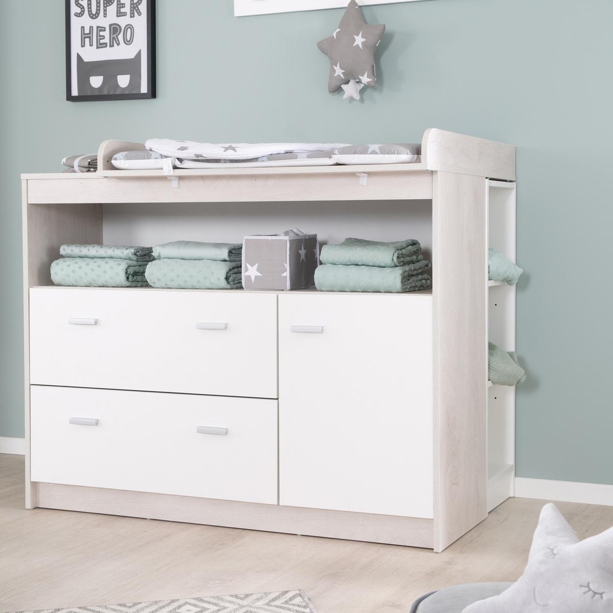 WICKELKOMMODE Julia - Weiß, Holzwerkstoff/Kunststoff (117/98/75cm) - Roba