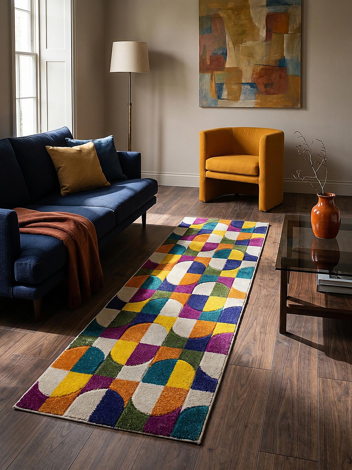 TEPPICH QUAGGY, geometrisch, Bunt, 66 x 230 cm - Multicolor, Textil (230/66cm) - KADIMA DESIGN