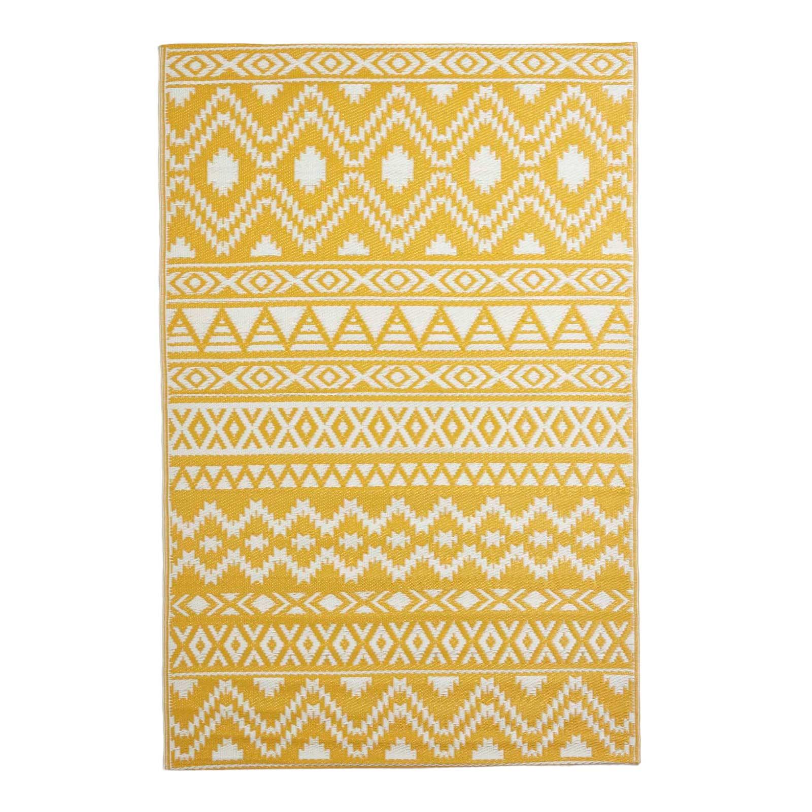 OUTDOORTEPPICH Anna, Ethno-Muster 120/180 cm - Gelb, Kunststoff (120/180cm) - Homescapes