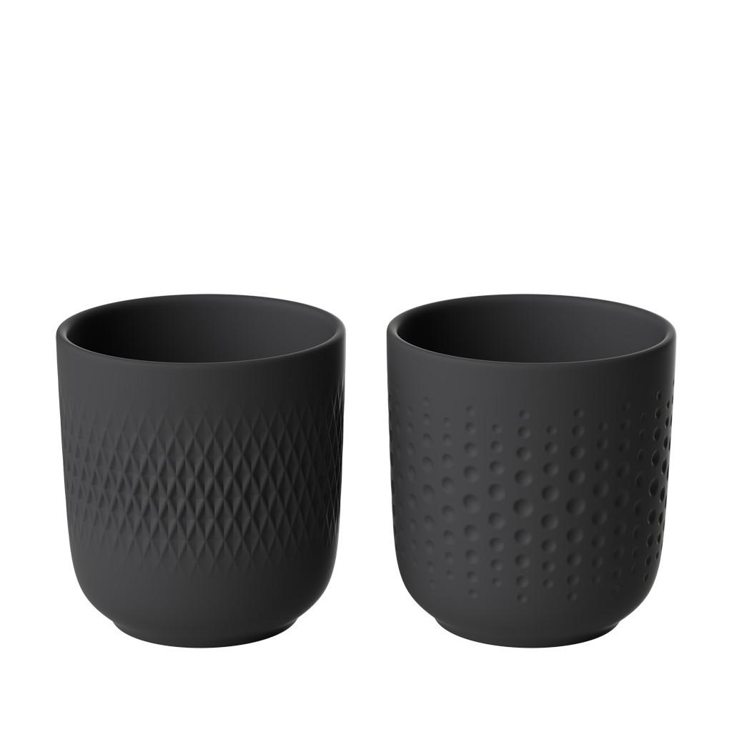 BECHER Manufacture Collier Noir 290 ml 2-tlg. - Schwarz, Keramik (0.29L) - Villeroy & Boch