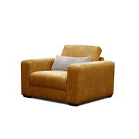 SESSEL OLI in Cordstoff safran - Gelb, Holz/Textil (130/91/108cm) - Wozimo