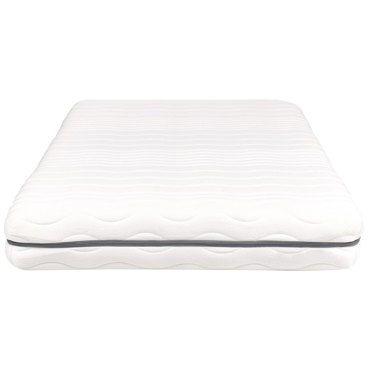 MEMORY-SCHAUMMATRATZE H2/3 Mittel 90/200 cm Serenity - Weiß, Textil (90/200cm) - Beliani
