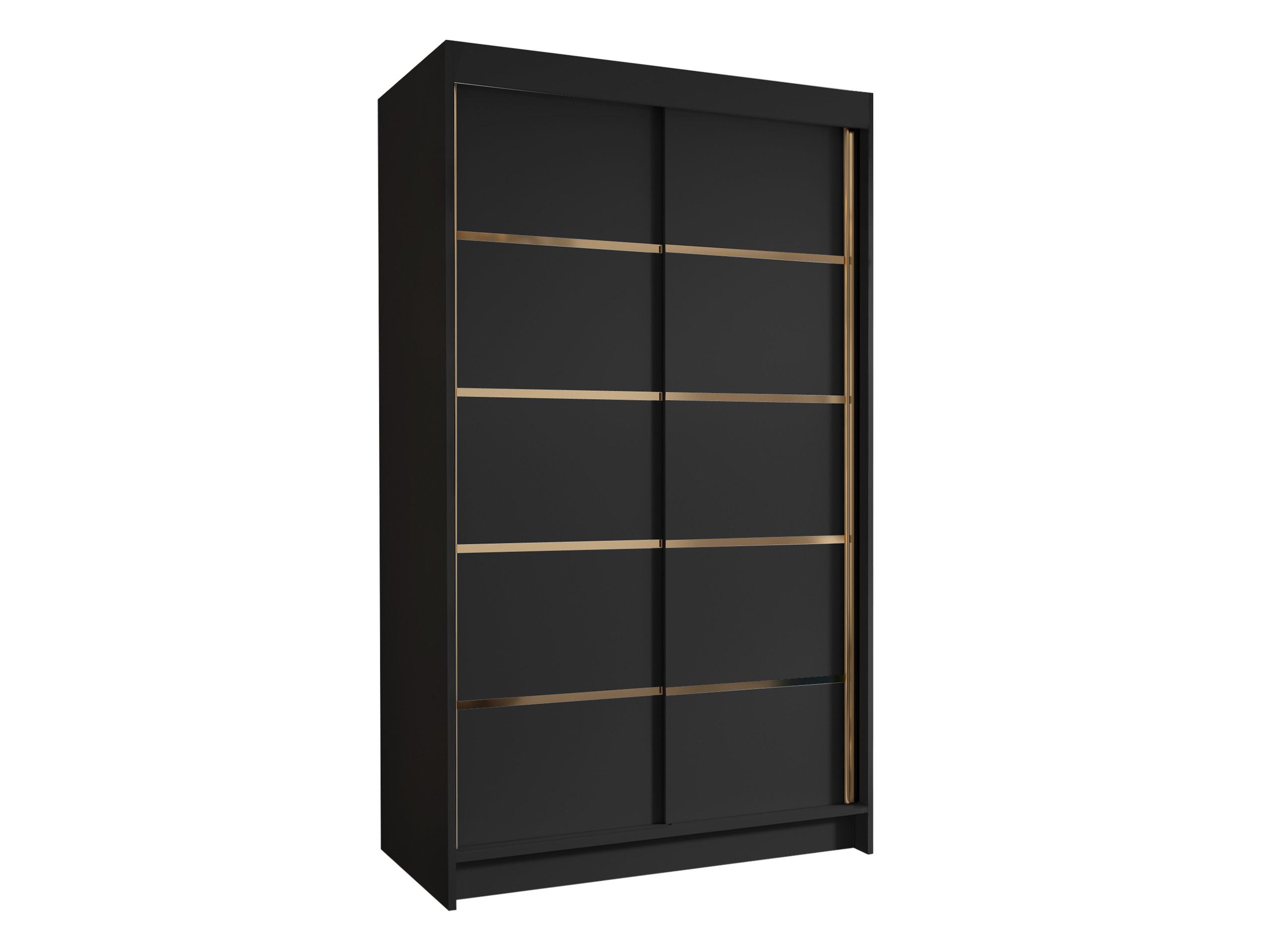 SCHIEBETÜRENSCHRANK Vigo IV - Goldfarben/Schwarz, Holzwerkstoff/Metall (100/200/58cm) - MIRJAN24