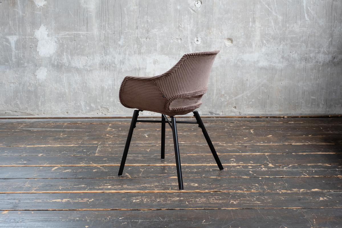 ESSZIMMERSTUHL ZAJA Braun Cord (1er-Set) - Braun, Textil (57/82/59cm) - KAWOLA