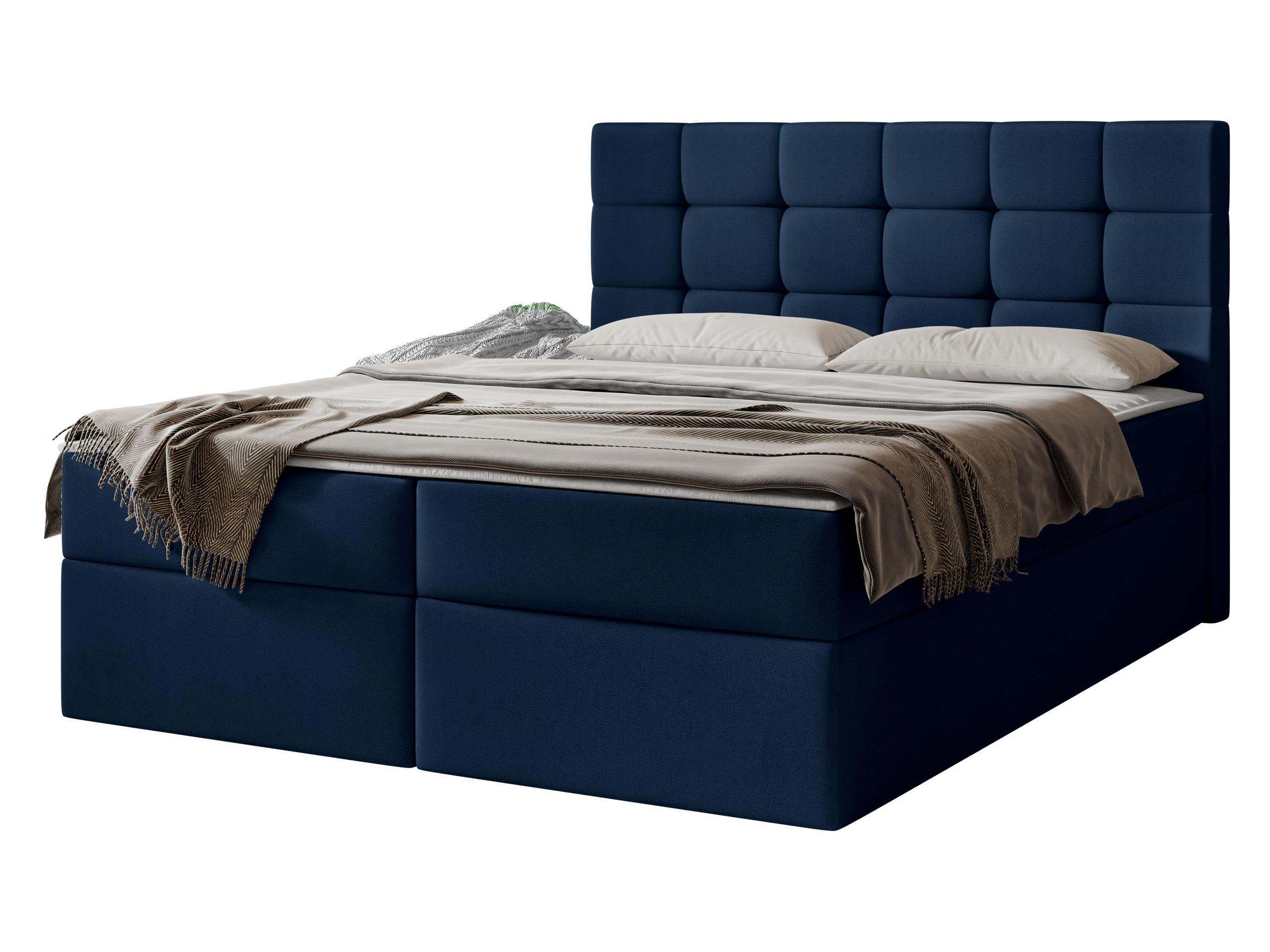 BOXBETT Luanda - H3 - Blau, Holzwerkstoff/Textil (160/200cm) - MIRJAN24