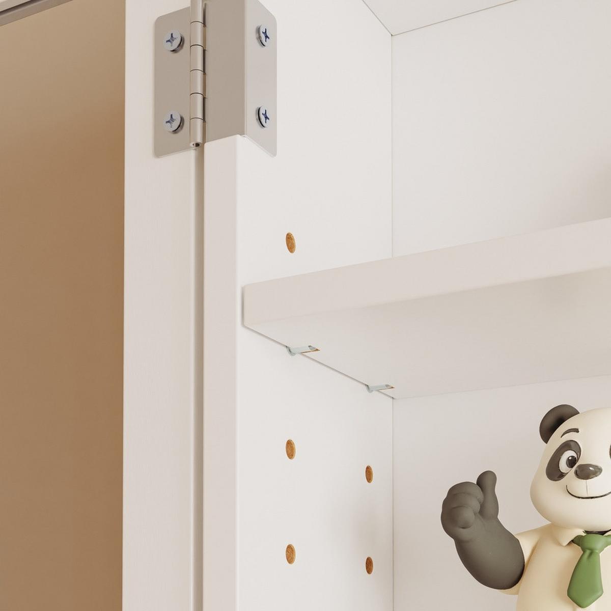 WANDSCHRANK mit Glasfront und verstellbaren Böden FSB113-H-W - Ahornfarben, Fell (80/80/12cm) - SoBuy
