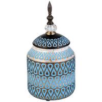 VASE aus Keramik, blau, 16x31cm - Blau, Keramik (31cm) - Wanderlust