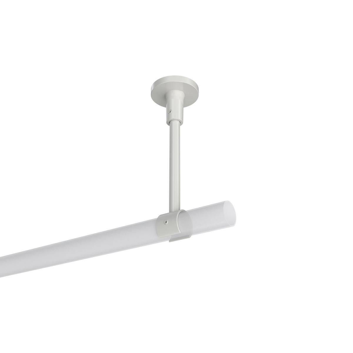 DECKENTRÄGER FÜR GARDINENSTANGEN 20 mm Ø, Sonette 1-läufig, Weiß - Weiß, Metall (4.3/14.2/4.3cm) - INTERDECO