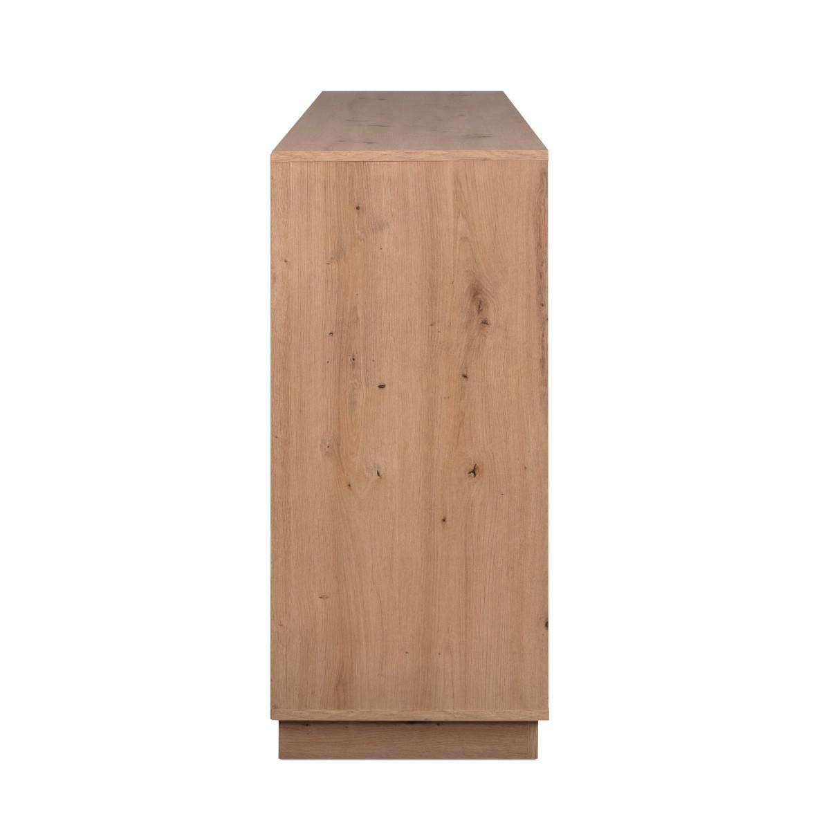 SIDEBOARD mit 3 Türen und 3 Schubladen Hochglanz Weiß und Artisan-Eiche 178/40/88 cm - Weiß Hochglanz, Holzwerkstoff (40/88/41.5cm) - Calicosy