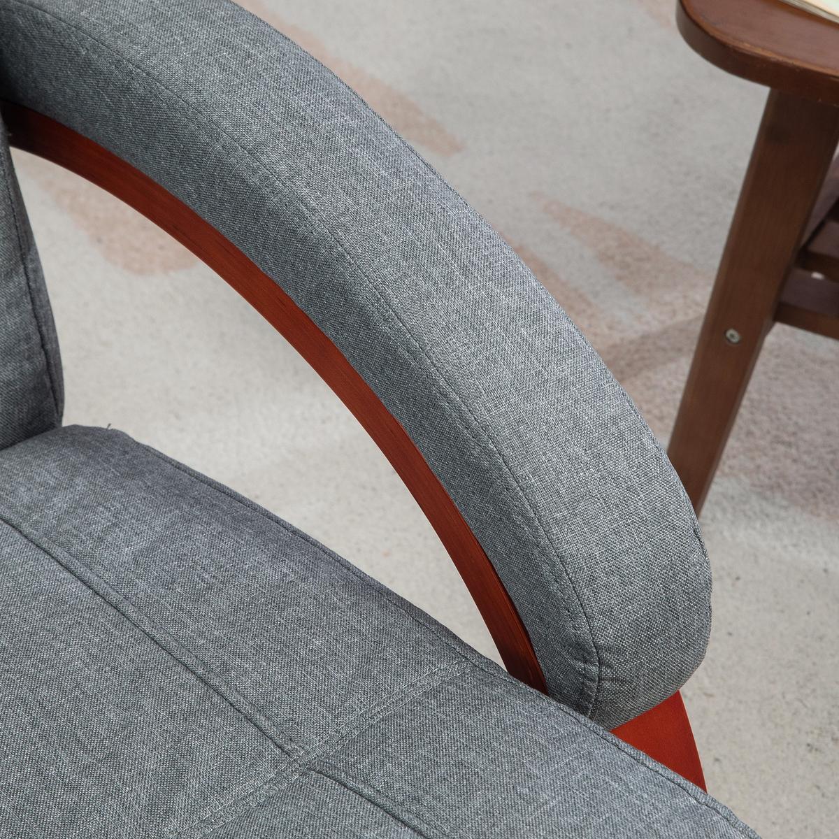 RELAXSESSEL Drehbarer Fernsehsessel mit Liegefunktion, Liegesessel, Stoff, Grau - Grau, Textil (68/100/86cm) - HOMCOM