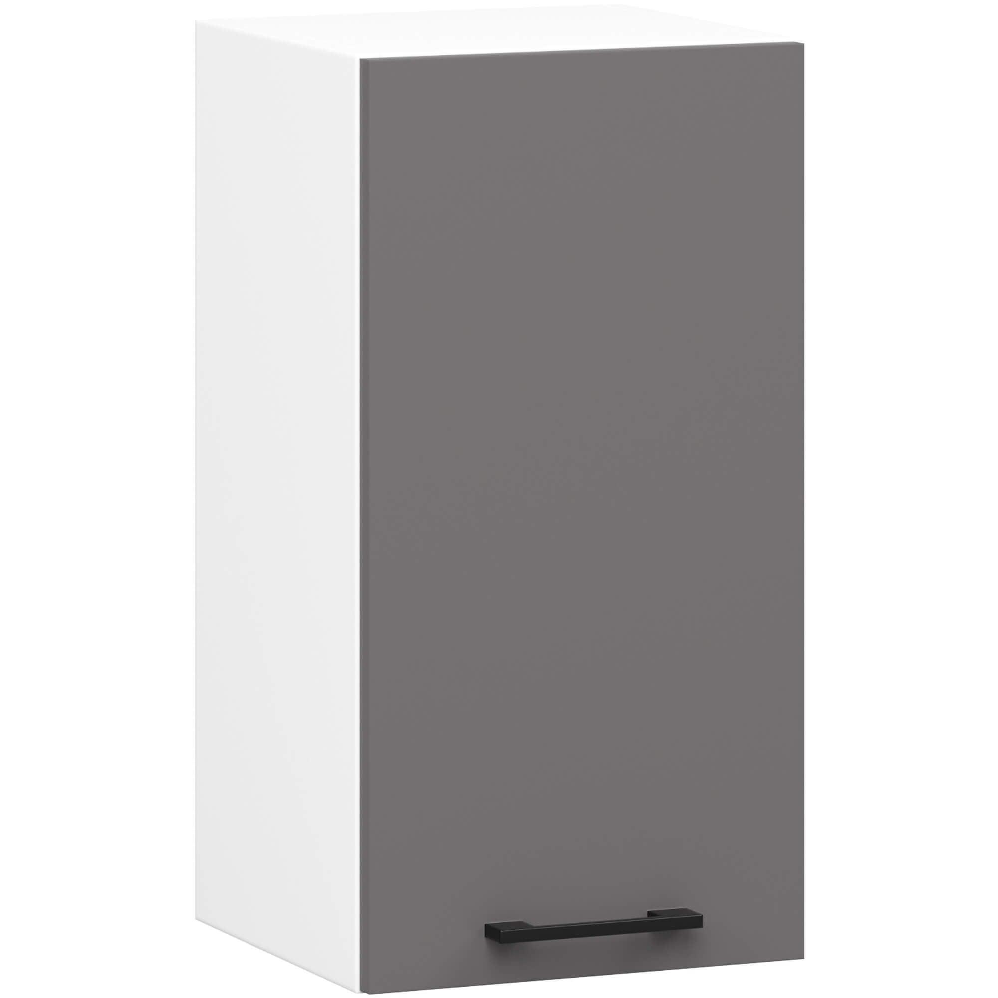 HÄNGESCHRANK Weiß, Graphit Grau 58/30/30 - Graphitfarben/Weiß, Holzwerkstoff (30/58/30cm) - RAUMHIRSCH FURNITURE