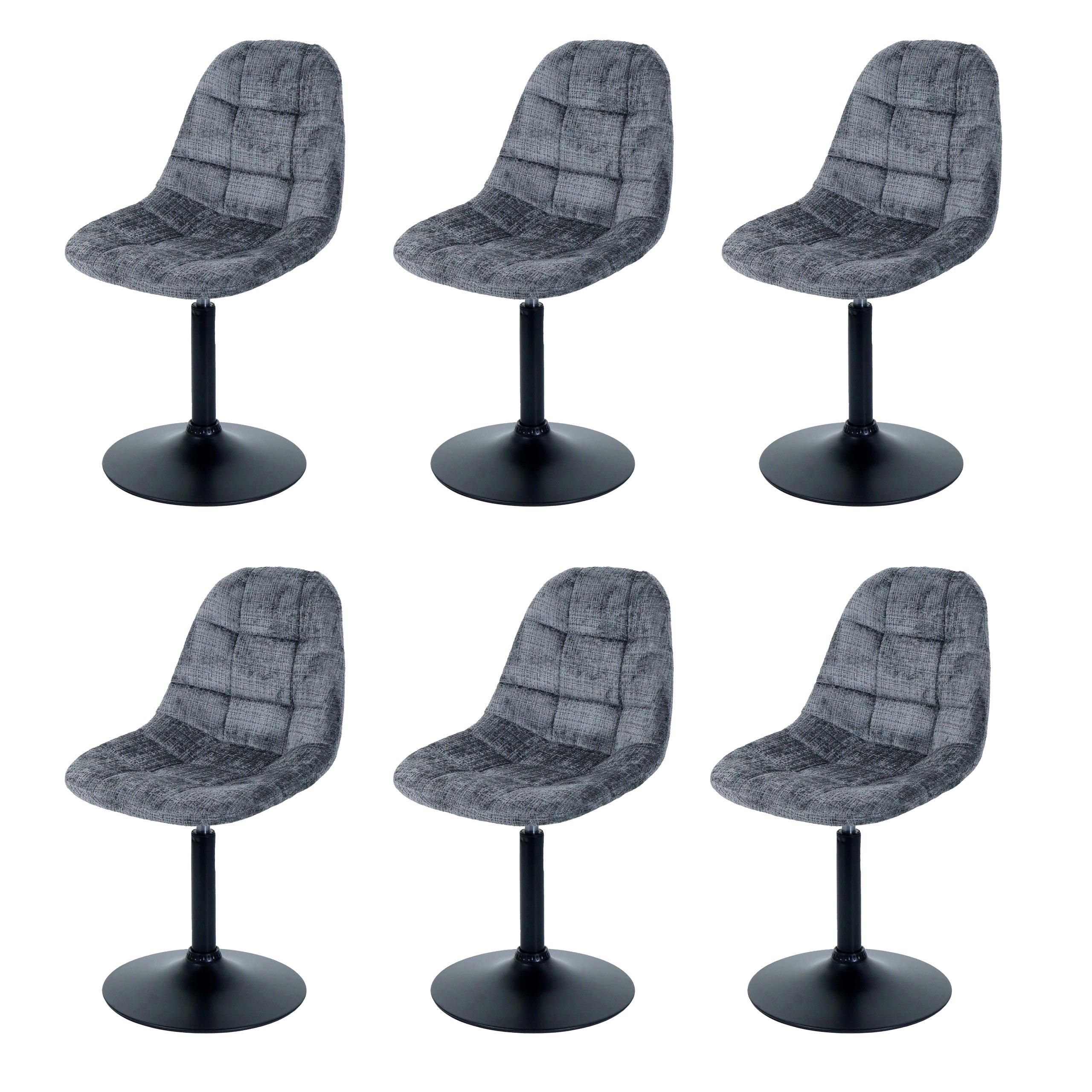 ESSZIMMERSTUHL Grau 6er-Set - Dunkelgrau/Grau, Textil (47/83/43cm) - MCW