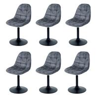 ESSZIMMERSTUHL Grau 6er-Set - Dunkelgrau/Grau, Textil (47/83/43cm) - MCW