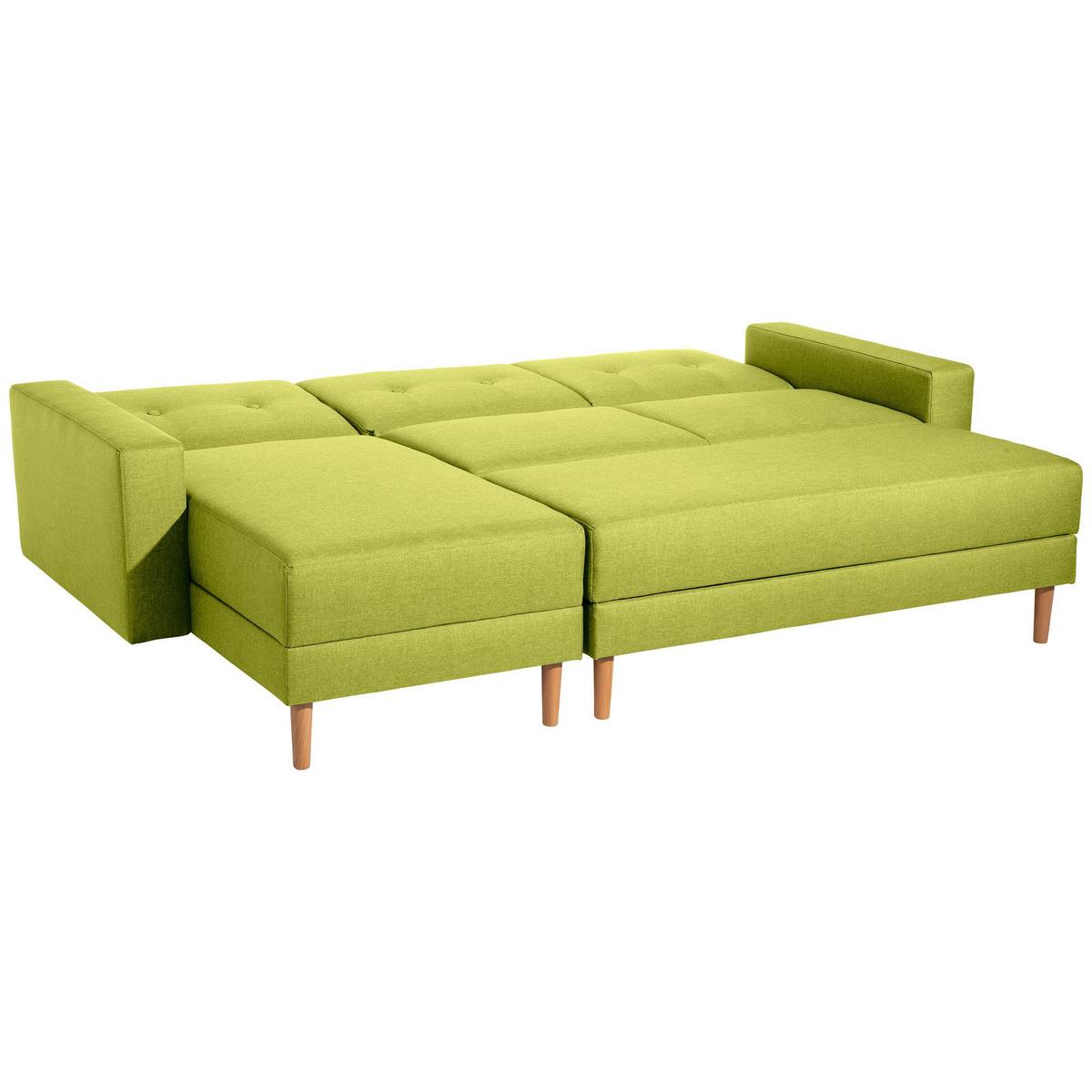 FUNKTIONSSOFA mit Hocker Kattie Flachgewebe apfel - Apfelbaumfarben, Kunststoff (144/230cm) - 58aufmkessel