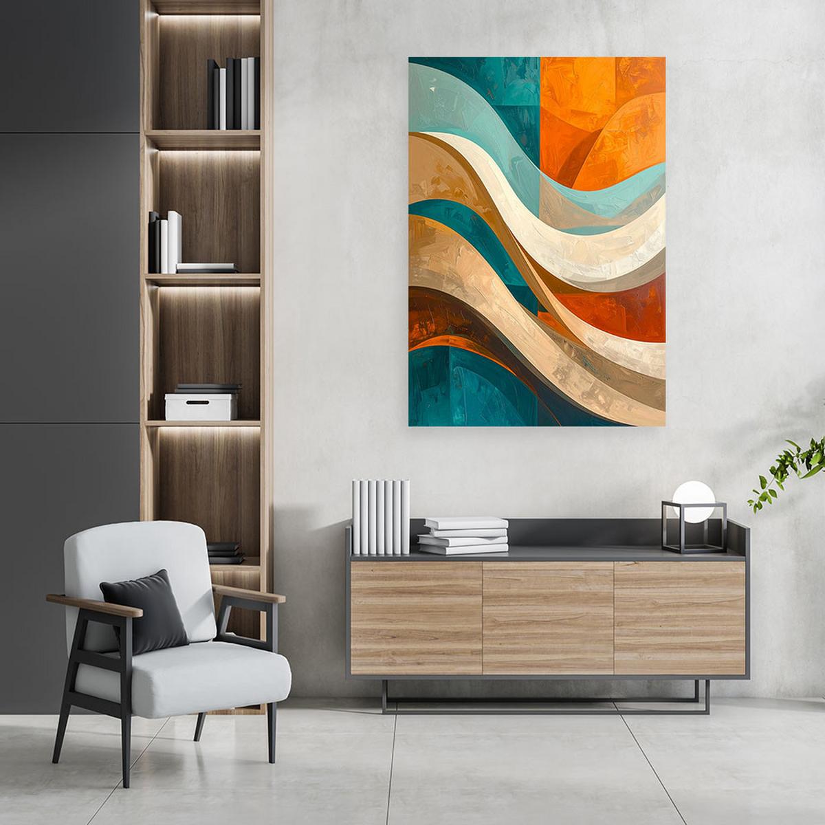 LEINWANDBILD 3D und geometrisch 40x60cm - Multicolor, Textil (40/60cm) - Feeby