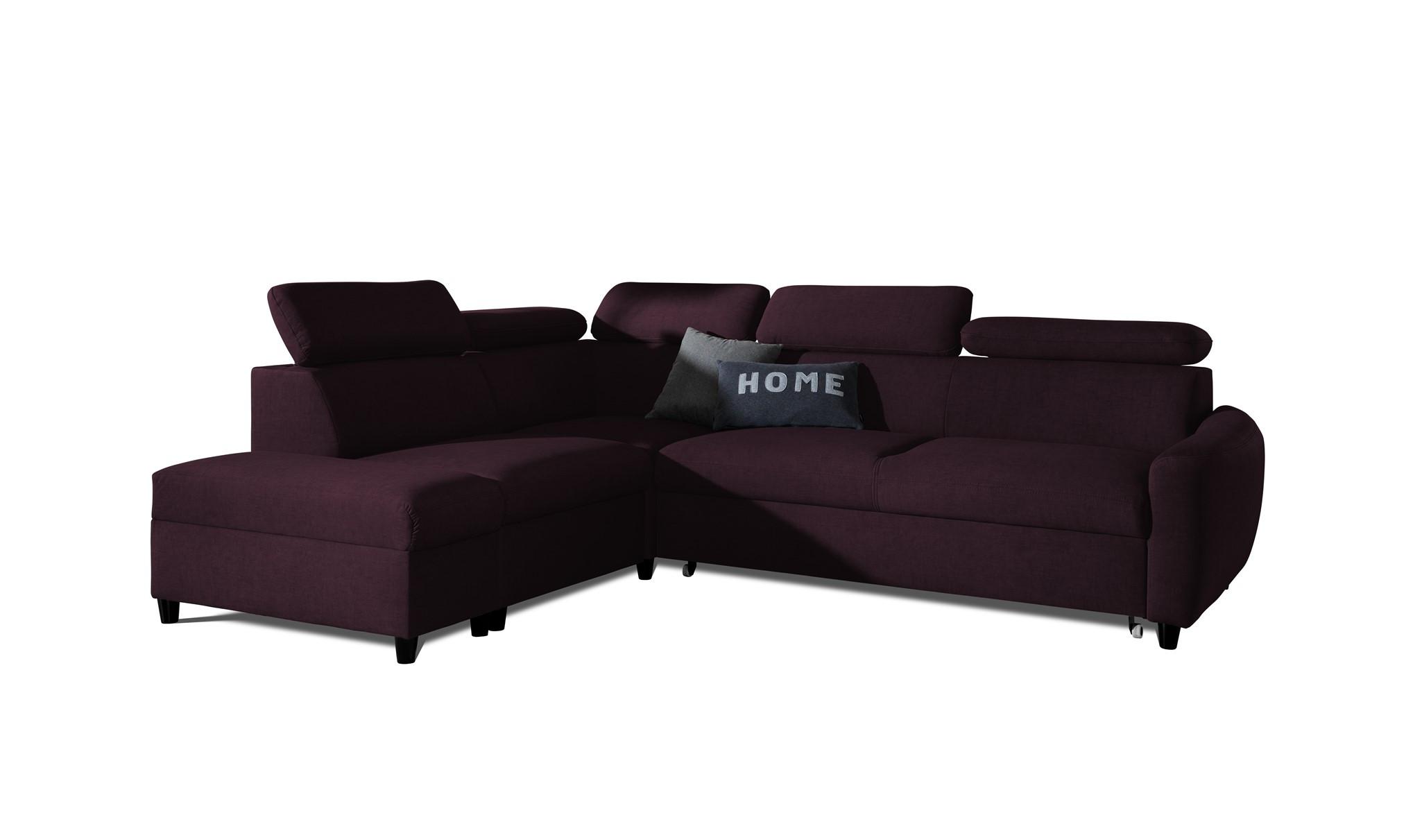 ECKSOFA Schlafsofa Anton In Esito - Violett, Holzwerkstoff/Textil (205/265cm) - Fun Möbel