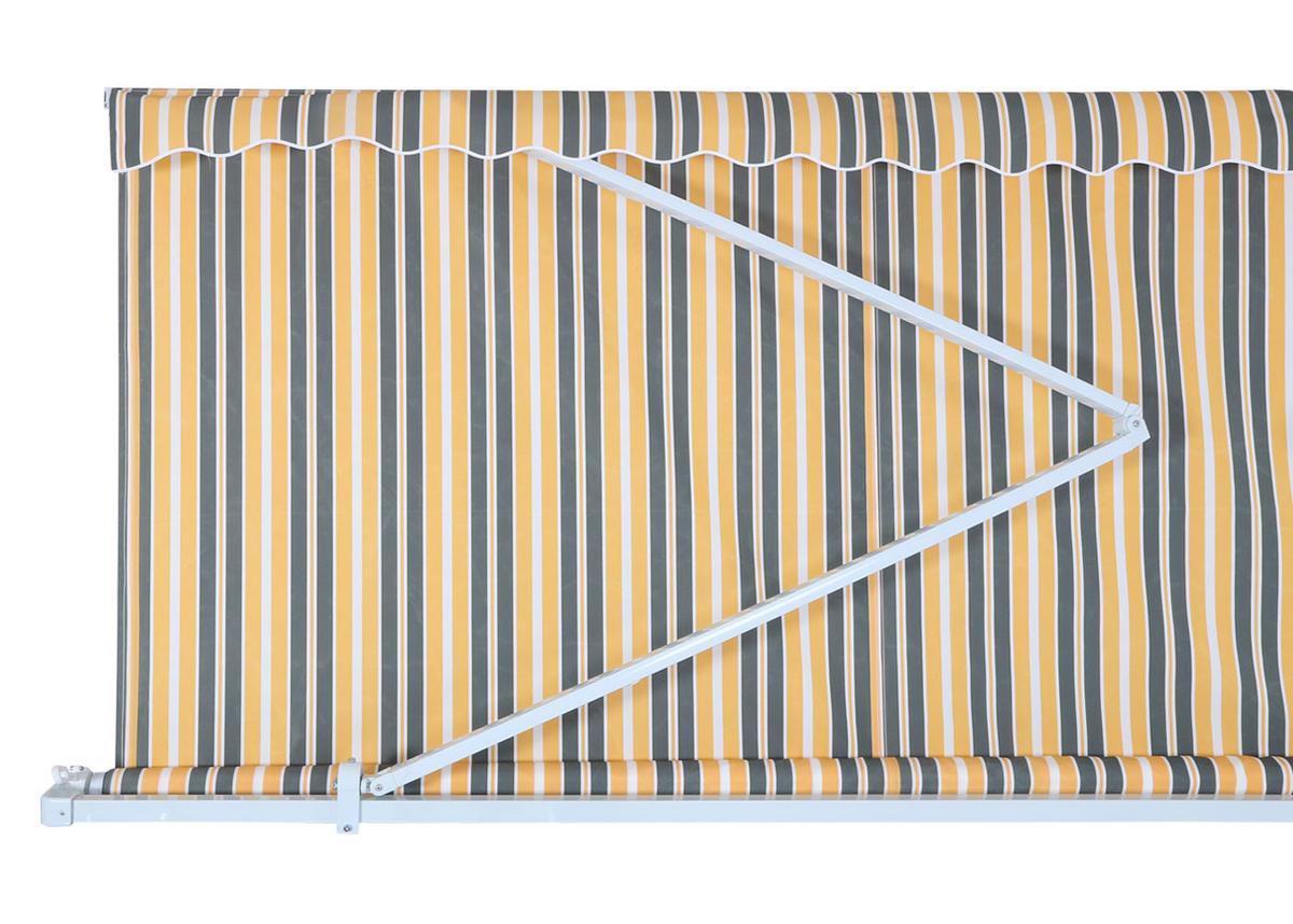 ALU-MARKISE Grau, Gelb - Gelb/Grau, Textil (250/18/200cm) - MCW