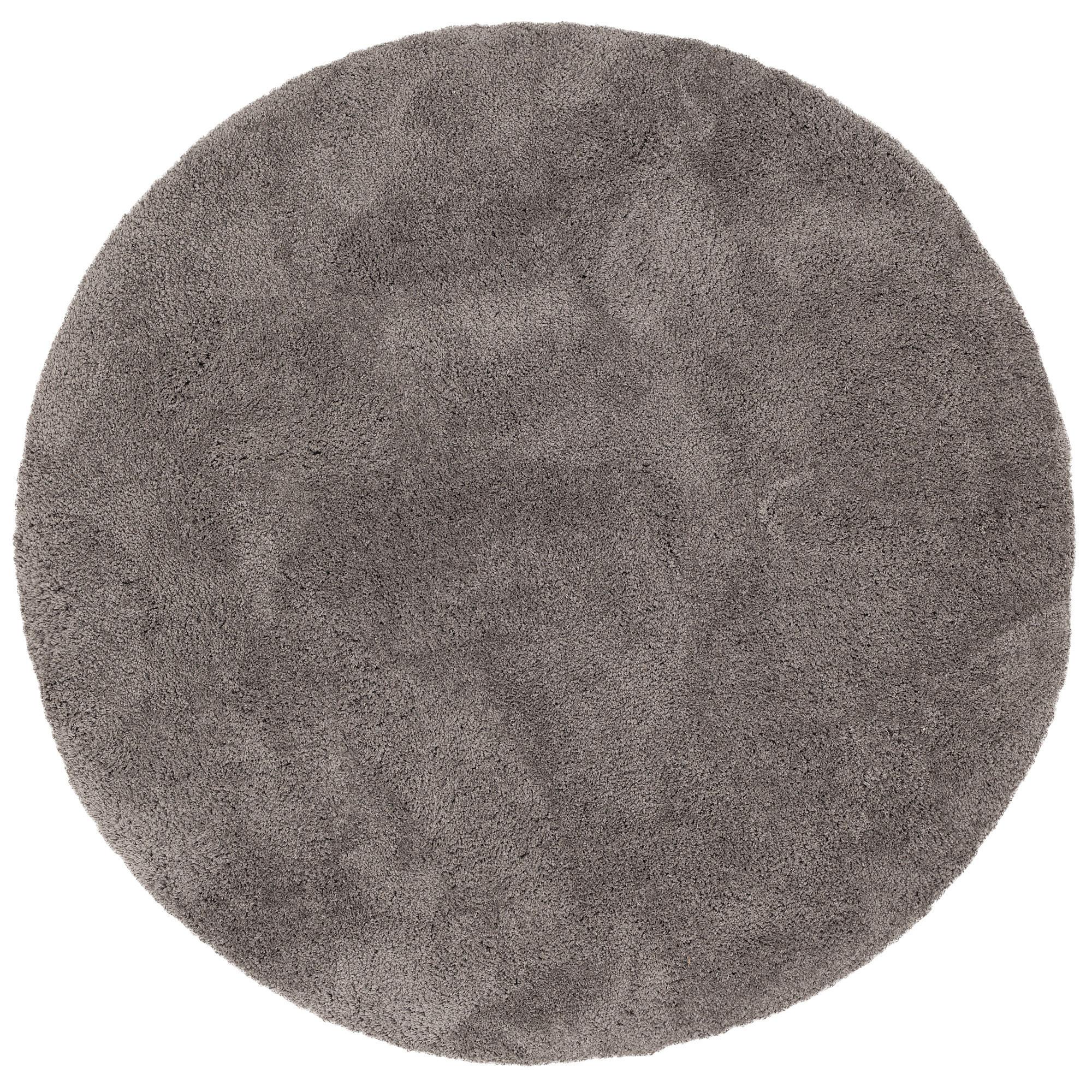 LUXUS SUPER HOCHFLOR SHAGGY TEPPICH LUCA RUND - Anthrazit, Textil (200/200cm) - Pergamon