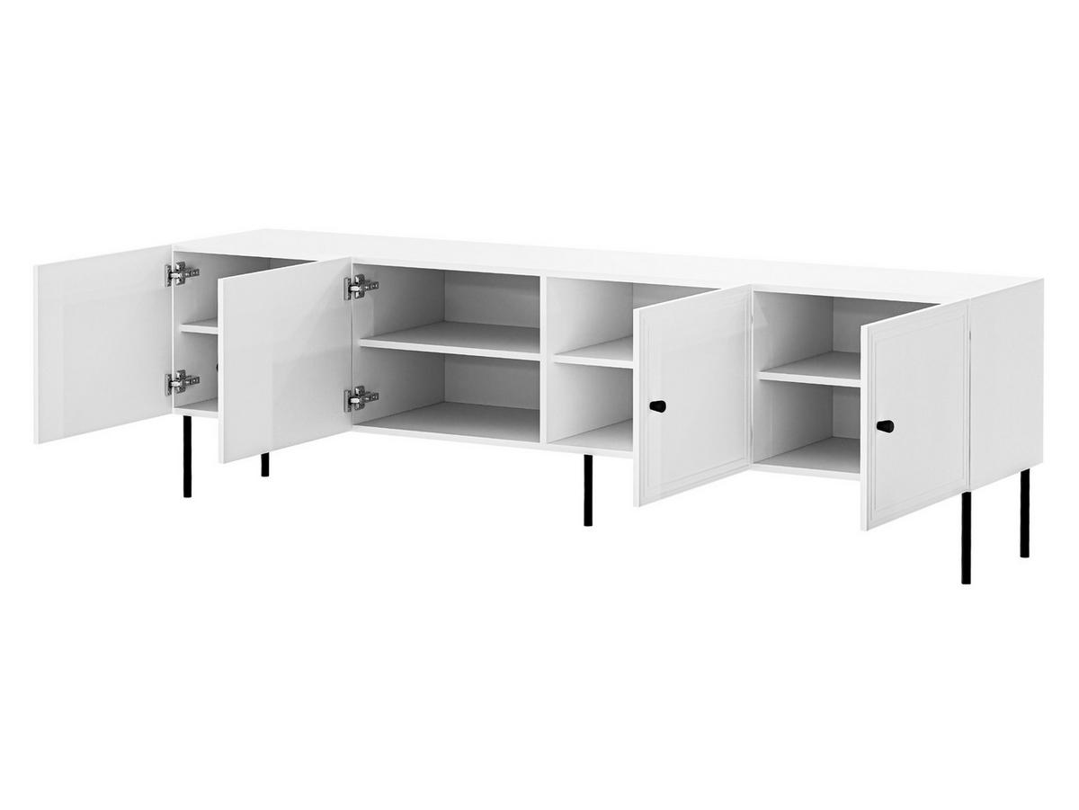 TV-LOWBOARD Palazzo Bis 200 4D - Schwarz, Holzwerkstoff/Kunststoff (201/40/60cm) - MIRJAN24