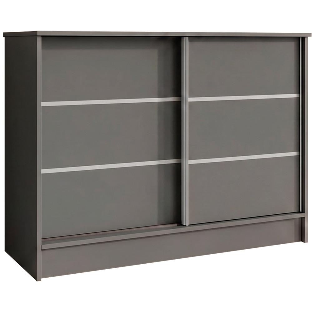 KOMMODE Mirela mit 2 Schiebetüren 100 cm, Graphit - Graphitfarben, Holzwerkstoff (101/85/43.5cm) - Beautysofa