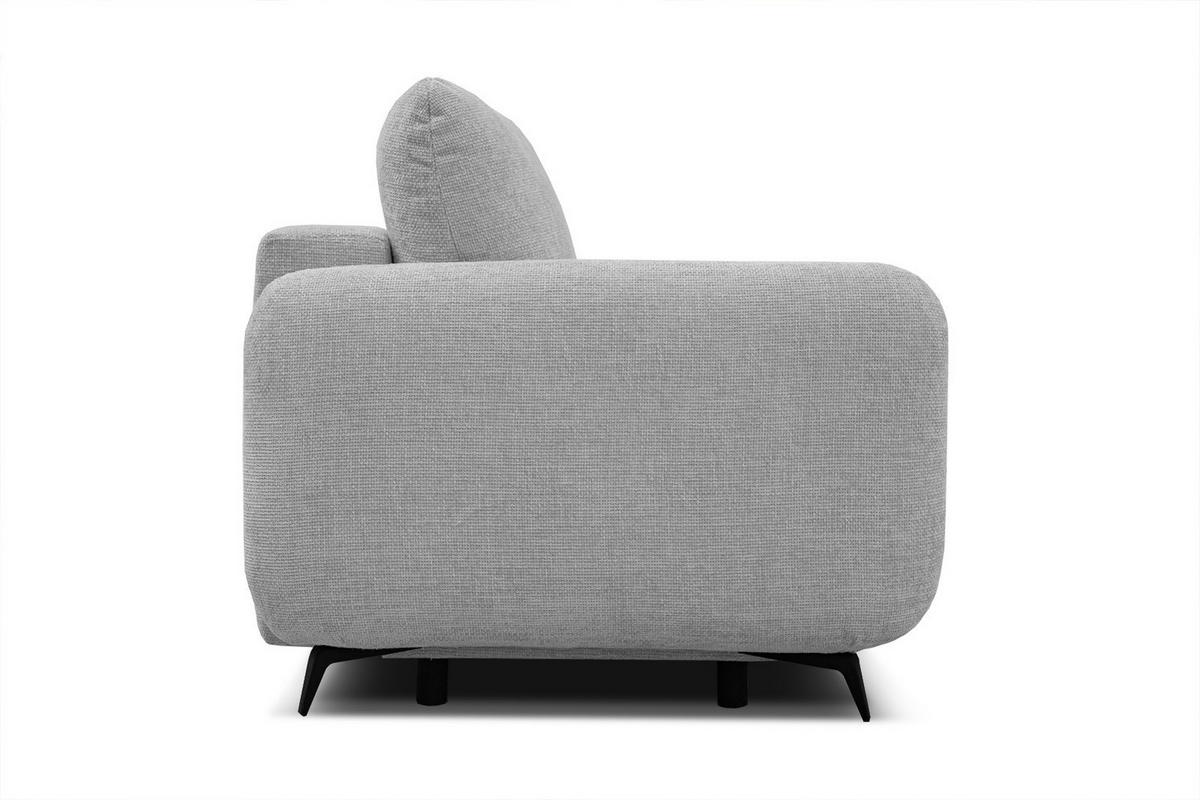 SOFA DRAKE 3-Sitzer mit Schlaffunktion, hellgrau - Hellgrau/Braun, Holz/Textil (232/90/107cm) - Wozimo