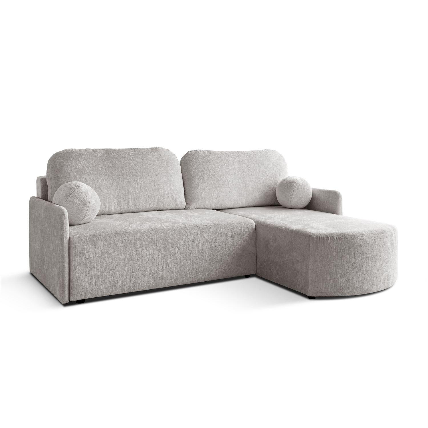 ECKSOFA BLISS mit Schlaffunktion und Bettkasten Harmony 80 - Grau, Textil (212/160cm) - Lookway