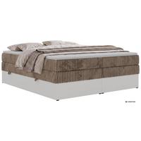BOXSPRINGBETT TRAVIT ZERO KING 160/200 - Braun Cord - Topper Visco - H4 - Schwarz/Braun, Kunststoff/Textil (160/200cm) - MKS