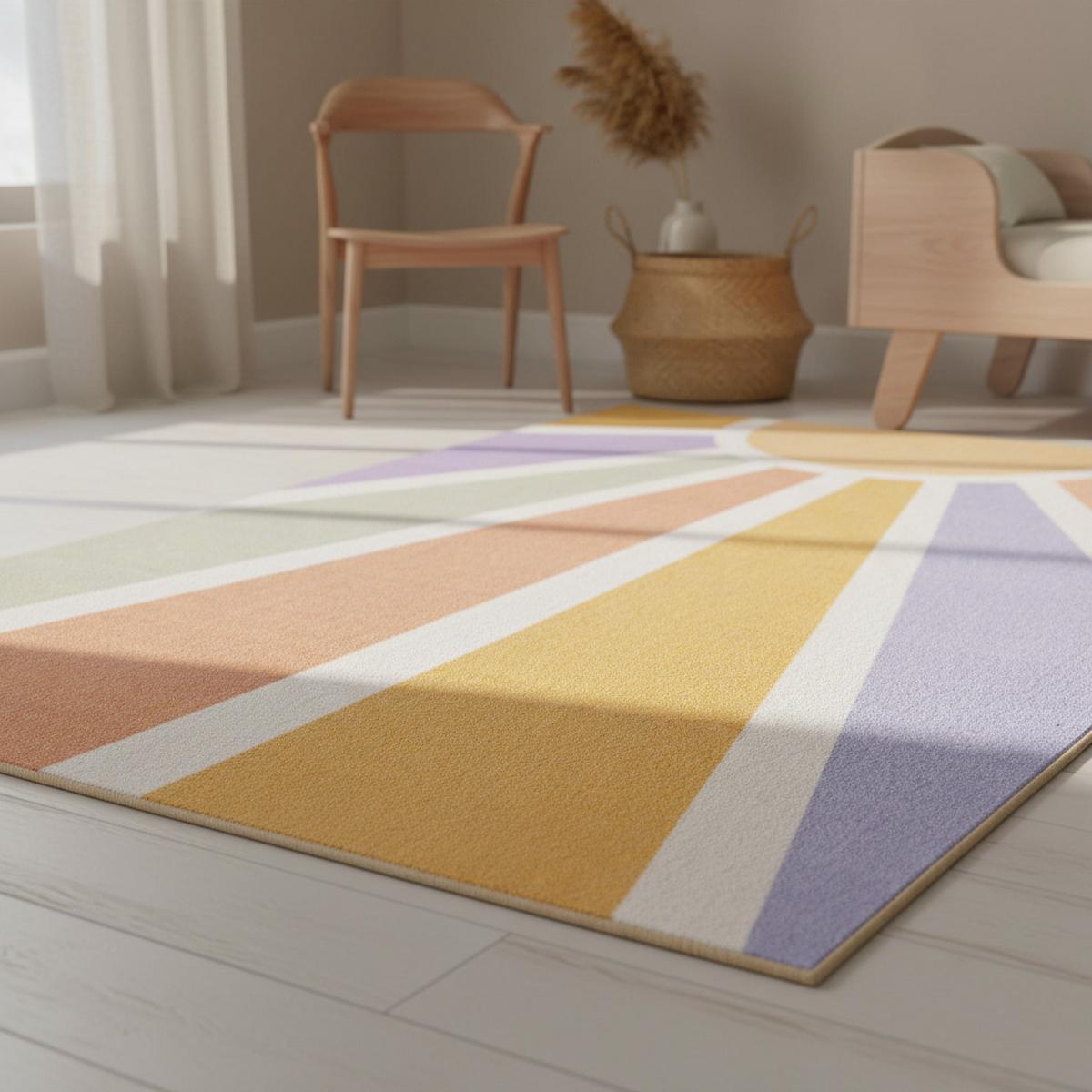 SPIELTEPPICH TRAUN in Bunt, mit Sonnenstrahlen-Motiv, 120 x 170 cm - Multicolor, Textil (170/120cm) - KADIMA DESIGN